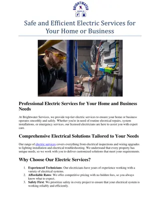 Safe and Efficient Electric Services for Your Home or Business