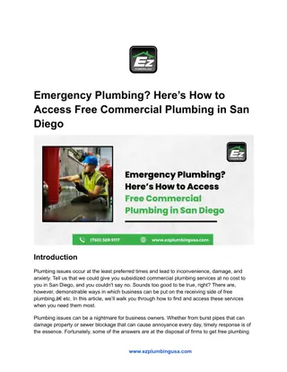Emergency Plumbing_ Here’s How to Access Free Commercial Plumbing in San Diego