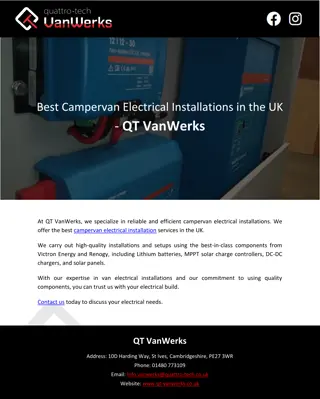 Best Campervan Electrical Installations in the UK - QT VanWerks