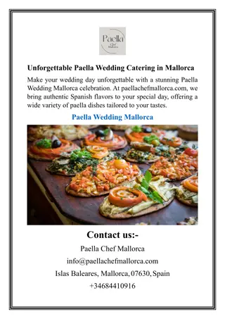Unforgettable Paella Wedding Catering in Mallorca