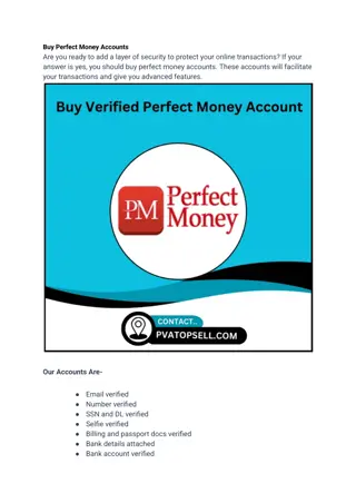 Best site to Buy Perfect Money Accounts