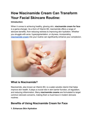 How Niacinamide Cream Can Transform Your Facial Skincare Routine