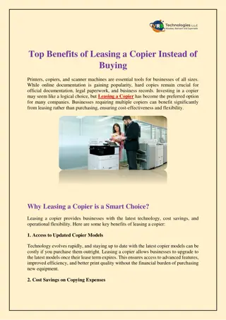 Top Benefits of Leasing a Copier Instead of Buying
