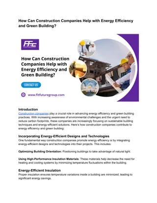 How Can Construction Companies Help with Energy Efficiency and Green Building_
