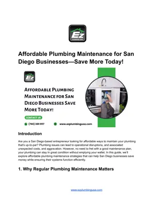 Affordable Plumbing Maintenance for San Diego Businesses—Save More Today