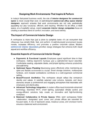 Designing Work Environments That Inspire & Perform (1)