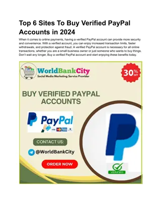 Top 6 Sites To Buy Verified PayPal Accounts in 2024