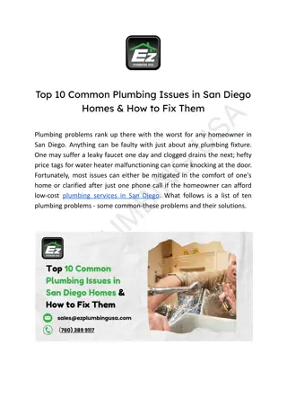 Top 10 Common Plumbing Issues in San Diego Homes & How to Fix Them