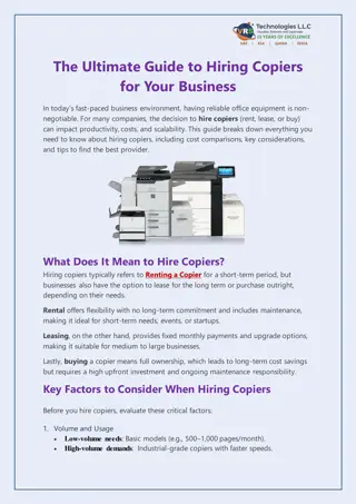 The Ultimate Guide to Hiring Copiers for Your Business