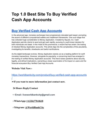 Top 1.0 Best Site To Buy Verified Cash App Accounts