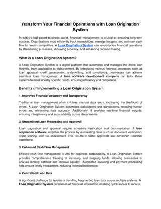Transform Your Financial Operations with Loan Origination System (1)