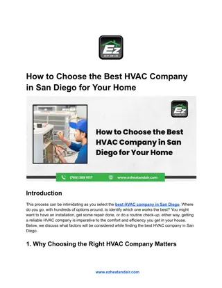 How to Choose the Best HVAC Company in San Diego for Your Home