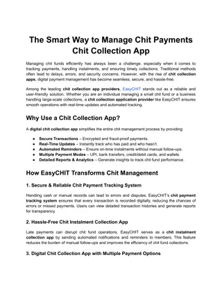 The Smart Way to Manage Chit Payments   Chit Collection App
