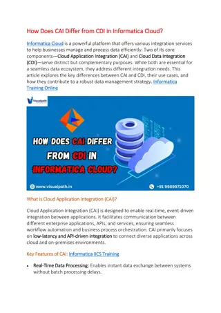 Informatica Cloud Training In Bangalore  | IICS Online