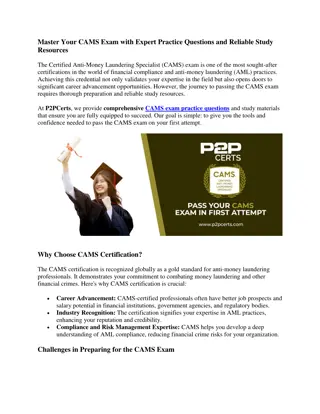 The Ultimate Reliable Resource for P2PCert CAMS Certification Prep