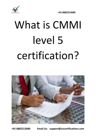 What is CMMI level 5 certification