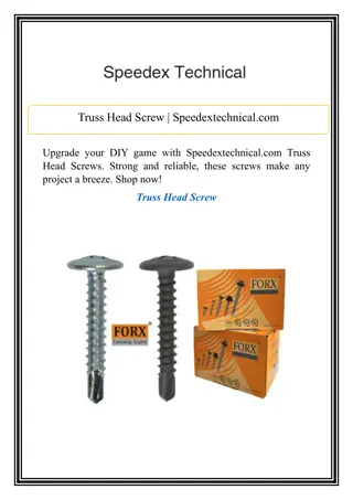 Truss Head Screw | Speedextechnical.com