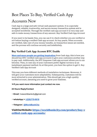 Best Places To Buy, Verified Cash App Accounts New