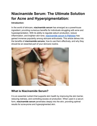 Niacinamide Serum The Ultimate Solution for Acne and Hyperpigmentation
