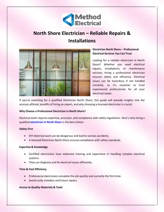 North Shore Electrician – Reliable Repairs & Installations