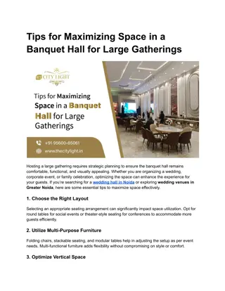 Tips for Maximizing Space in a Banquet Hall for Large Gatherings