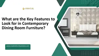 Key Features of Contemporary Dining Room Furniture for Style
