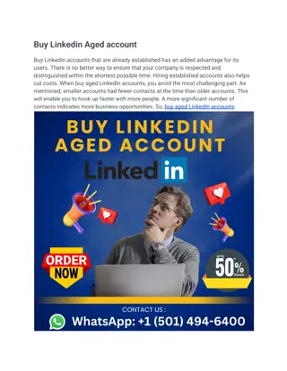 Buy Linkedin Accounts with Connections for Sale