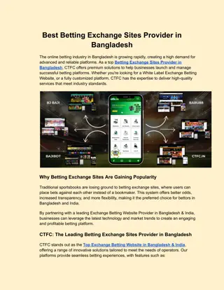 Betting Exchange Sites Provider in Bangladesh