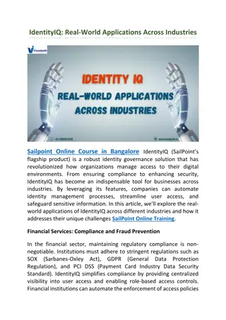 Sailpoint Online Course in Bangalore SailPoint Training