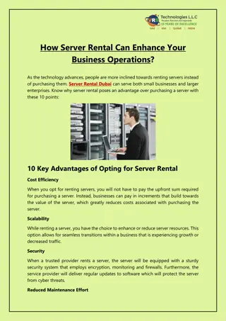 How Server Rental Can Enhance Your Business Operations?