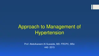 Management of Hypertension in Saudi Arabia