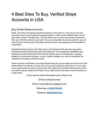 4 Best Sites To Buy, Verified Stripe Accounts In USA