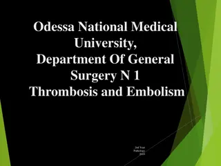 Thrombosis and Embolism in General Surgery