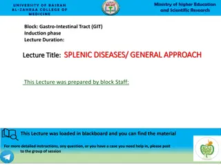 SPLENIC DISEASES/ GENERAL APPROACH