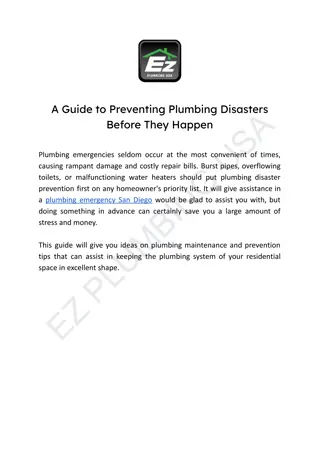A Guide to Preventing Plumbing Disasters Before They Happen
