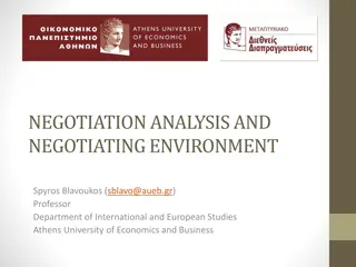 NEGOTIATION ANALYSIS AND  NEGOTIATING ENVIRONMENT