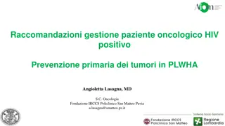 Raccomandazioni gestione paziente oncologico HIV  positivo