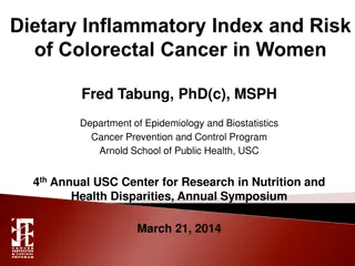 Development of Dietary Inflammatory Index in Cancer Prevention