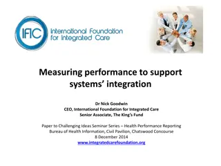 Measuring Performance to Support Systems Integration by Dr. Nick Goodwin