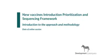 New vaccines Introduction Prioritization and  Sequencing Framework
