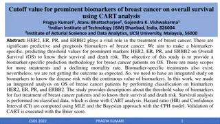 Cutoff Value for Prominent Breast Cancer Biomarkers on Survival