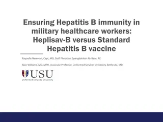 Ensuring Hepatitis B Immunity in Military Healthcare Workers: Heplisav-B vs. Standard Vaccine