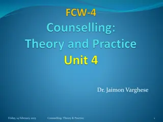 Counselling: Theory & Practice - Objectives and Practice Areas