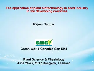 The application of plant biotechnology in seed industry  in the developing countries