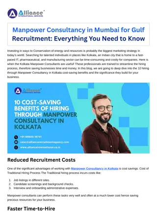 Manpower Consultancy in Mumbai for Gulf Recruitment Everything You Need to Know