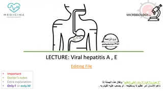 LECTURE: Viral hepatitis A , E