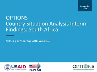South Africa Situation Analysis Interim Findings