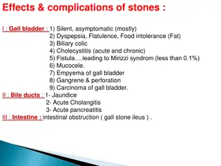 Effects & complications of stones :