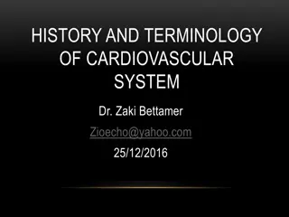 HISTORY AND TERMINOLOGY OF CARDIOVASCULAR SYSTEM