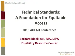 Technical Standards: A Foundation for Equitable Access
